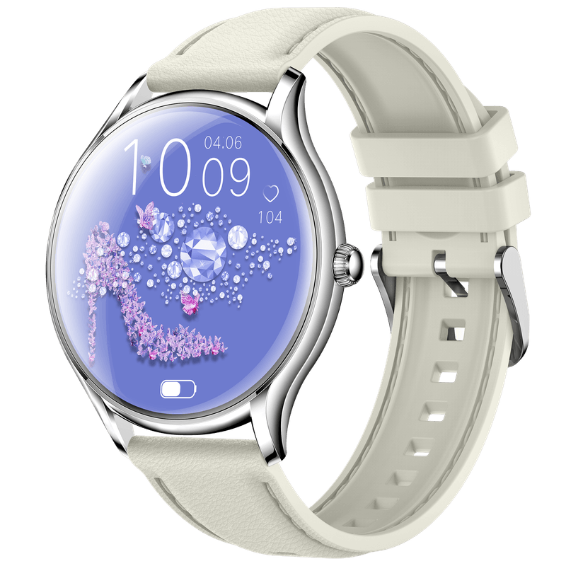 Reloj inteligente de diseño clásico pero con todas las funcionalidades de un smartwatch, puedes elegierlo con correas de metal para llevarlo en esas ocasiones especiales. En color oro y plata