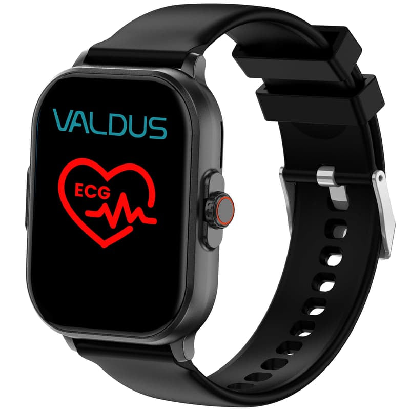 VE12 ECG:  Smartwatch con pantalla AMOLED HD, frecuencia cardíaca, entrenamiento de respiración y medición de niveles de oxígeno en sangre."