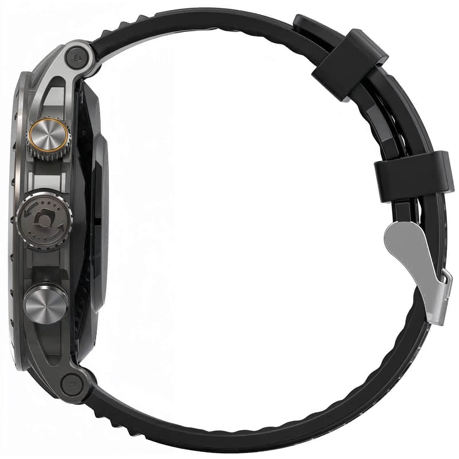 Smartwatch 4G con tarjeta SIM de diseño deportivo, color negro y caja de acero. Este reloj inteligente es la gama PREMIUM de nuestra marca, puedes ver videos en su gran pantalla Amoled.